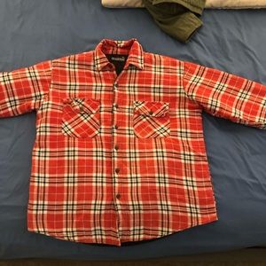 Red insulated flannel